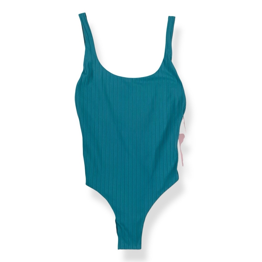 Luma Swimsuit Women Size 6 Blue One Piece Ribbed Turquoise 23BL030 NWT $132